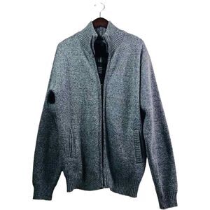 Thomas Payne UK Collection Gray Zip Up Sweater